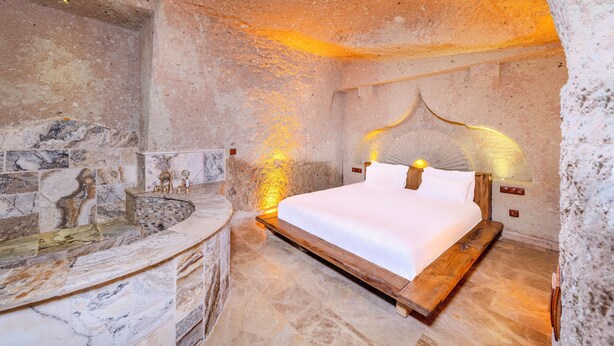 Executive Suite, Private Pool | Cadar kapas Mesir, peralatan tempat tidur premium, bar mini 