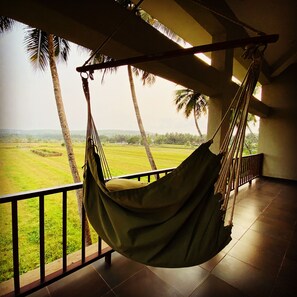 Terrace/patio - Villa E'ma | Field Views • Pool • Sundeck • Location (Saligao)