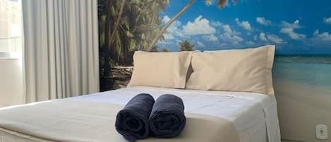 2 bedrooms, iron/ironing board, WiFi, bed sheets