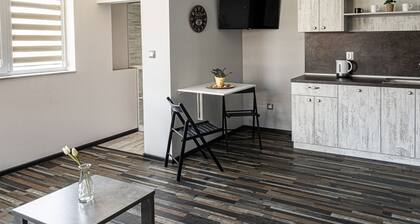 Classic, modern with a hint of glam studio, 5 minutes from center