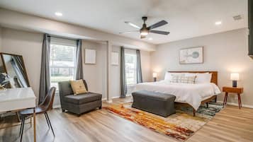 4 bedrooms, iron/ironing board, travel crib, WiFi