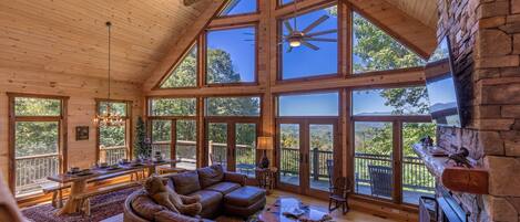 TV, fireplace, DVD player