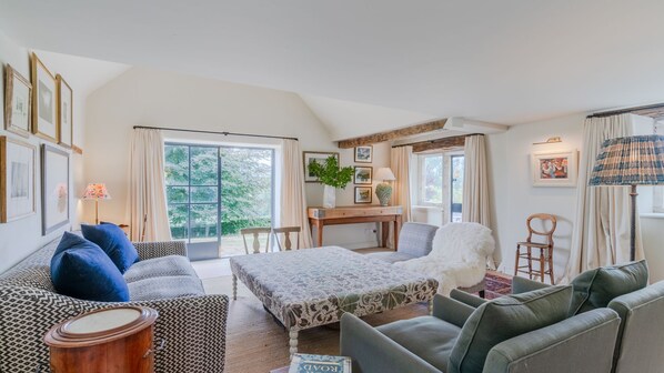 TV, fireplace, table football