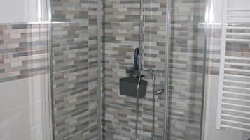 Shower, hair dryer, bidet, soap
