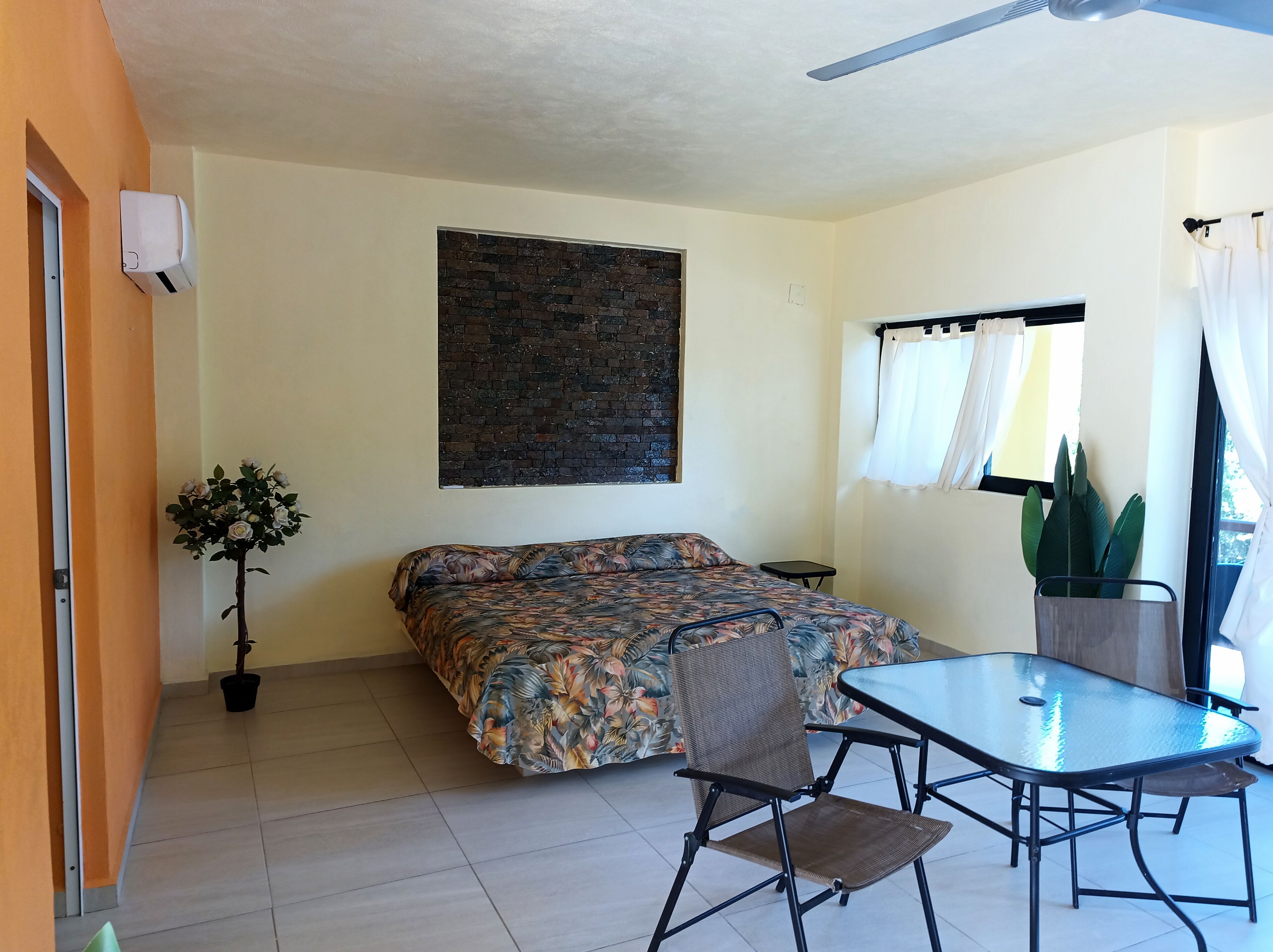 Suite estudio junior, 1 cama King size, vista a la alberca | Vista a la calle