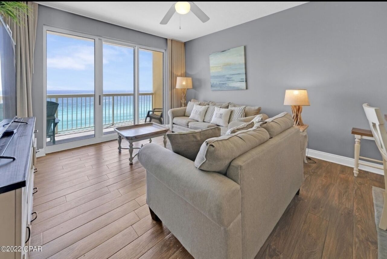 OCEAN FRONT PROPERTY next to Pier Park with pools, hot tib, tiki bars 