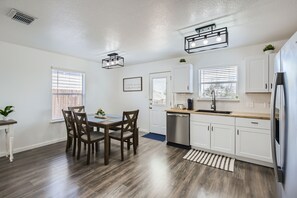 Fridge, microwave, oven, stovetop - Cozy & Clean 2BR  w/views • Lackland BMT • Riverwalk
 (San Antonio)