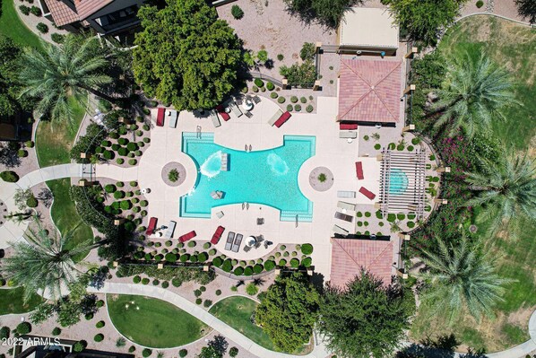 A heated pool