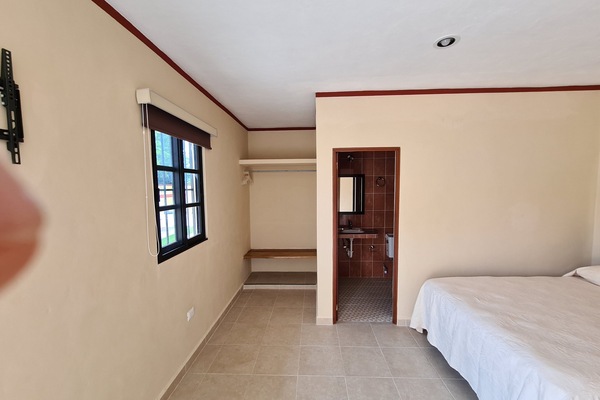 Desk, laptop workspace, free WiFi, bed sheets