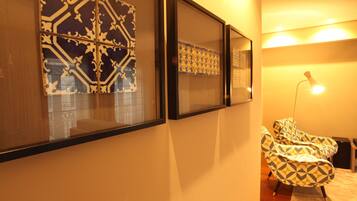 Superior Apartment | Living area | 50-inch LCD TV with digital channels, TV, heated floors