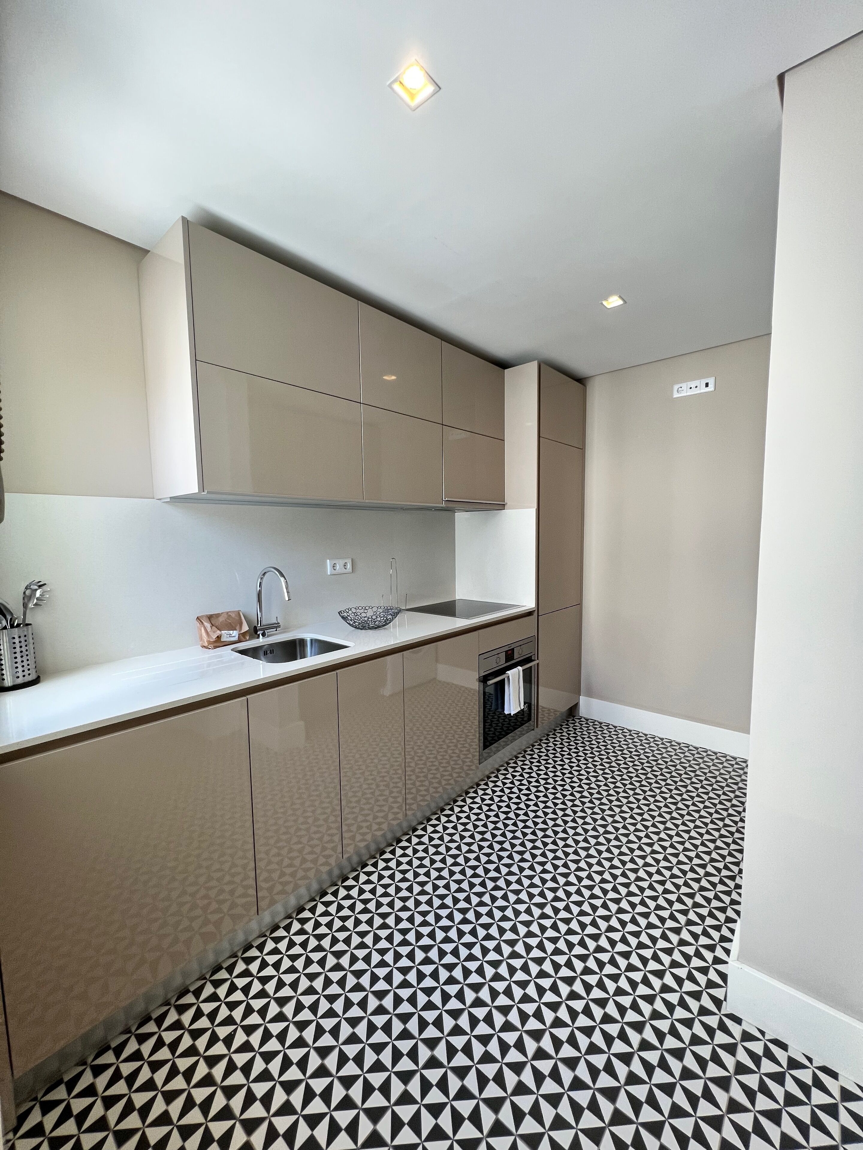 Deluxe Apartment | Private kitchen | Fridge, microwave, oven, stovetop