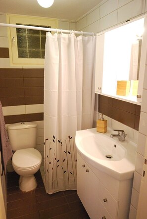 Ensemble douche/baignoire, baignoire à jets, sèche-cheveux, bidet