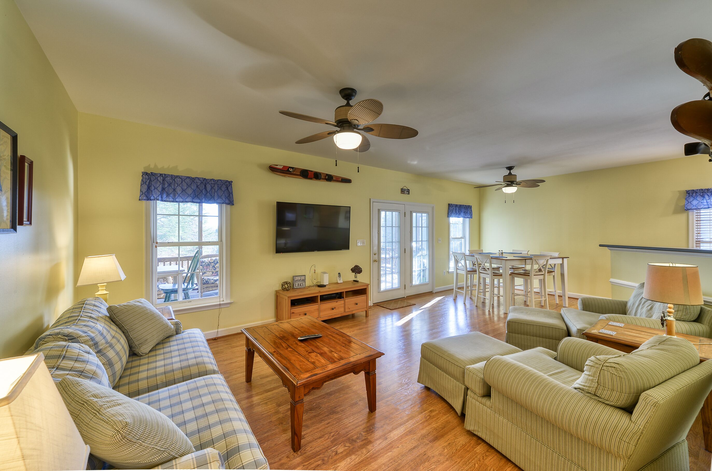 Wake It Easy - Waterfront home in a cove off center lake on public side.