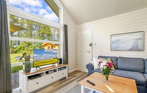 House | Living room | TV - Stunning Home in Krems Ii/warderbrück With 3 Bedrooms and Sauna (Krems II)