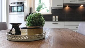 Casa | Cozinha privada | Geladeira, talheres/pratos/utensílios de cozinha