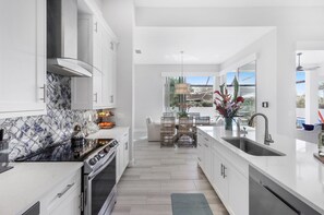 Fridge, microwave, oven, stovetop - 2022 Built Home | Pool/Spa & Walk to Mackle Park (Marco Island)