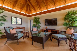 Téléviseur connecté, lecteur de DVD, livres, sélection de films