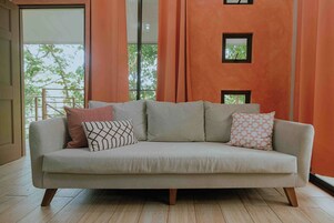 Deluxe Tree House | Down comforters, pillowtop beds, individually decorated