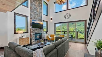 Smart TV, fireplace, video games, books