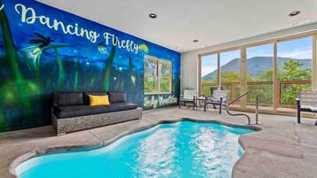 Indoor pool, a heated pool