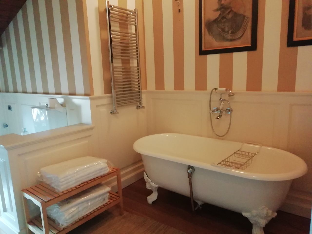 Combined shower/bathtub, jetted bath, bidet