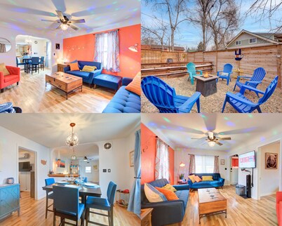 Pet-Friendly Downtown Escape: Fully Fenced Yard, Fire Pit, BBQ & Nintendo Switch