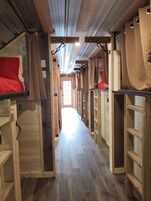 Laptop workspace, free WiFi, bed sheets