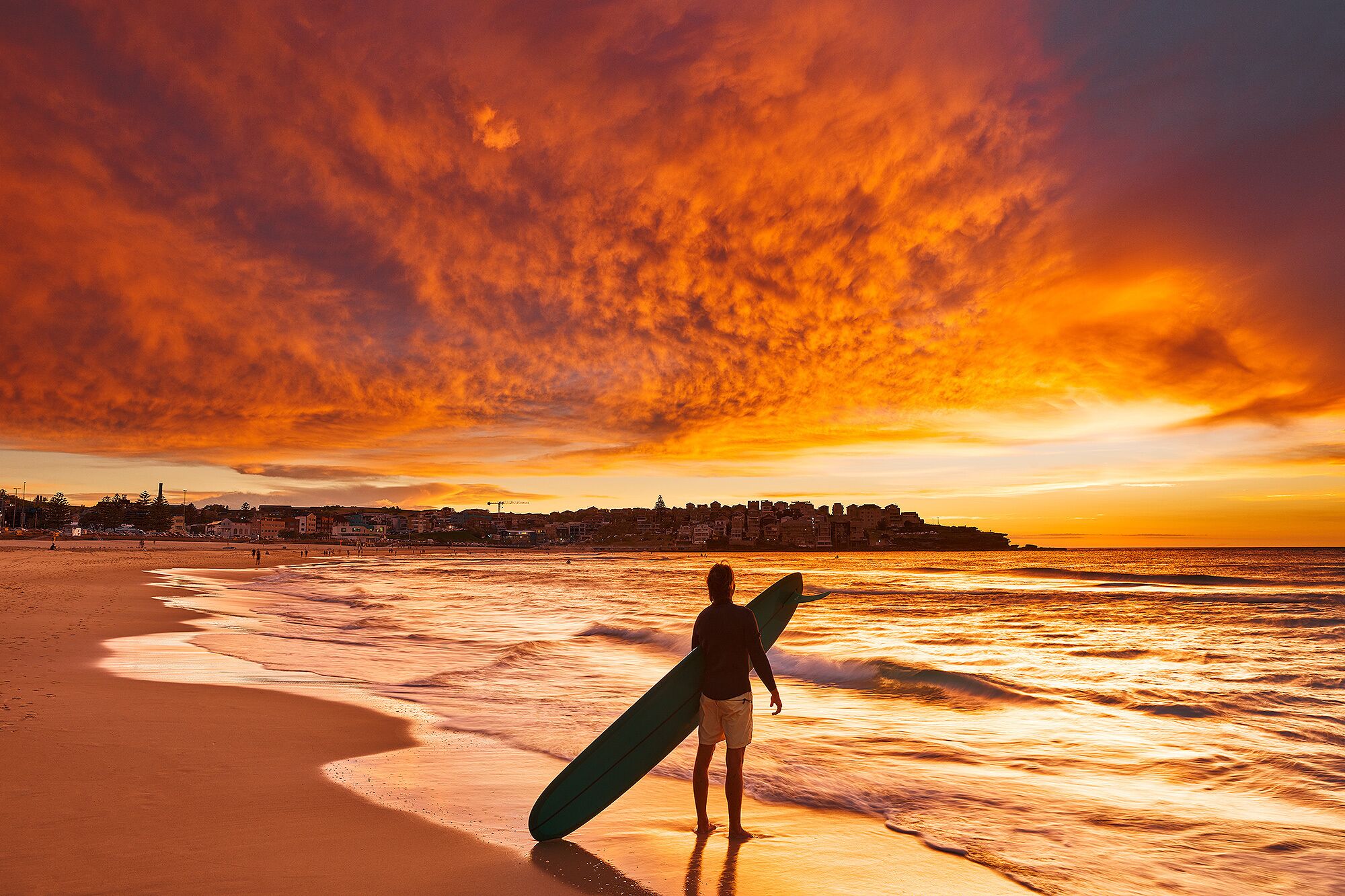 On the beach, beach towels