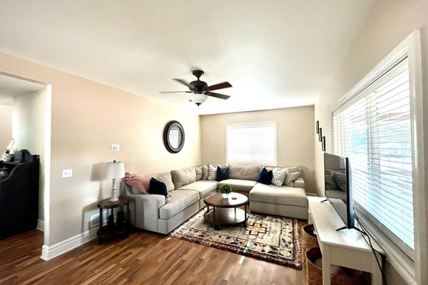 Living room with large sectional