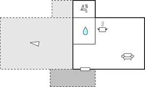 Studio | Floor plan - Nice Home in Transtrand With Sauna and Wifi (Transtrand)