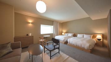 Basic-Zweibettzimmer, 2 Schlafzimmer | Kostenloses WLAN, Bettwäsche