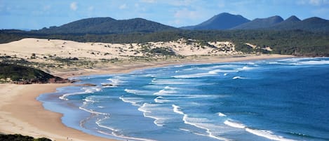 Beach nearby, sun-loungers