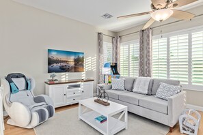 Smart TV, video games, foosball, table tennis