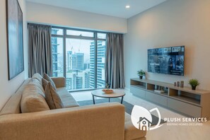 Comfort Apartment, 2 Bedrooms | Living area - Eaton Residences KL by Plush (Kuala Lumpur)