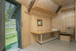 Chalet, 1 Schlafzimmer, Whirlpool, Bergblick | Sauna