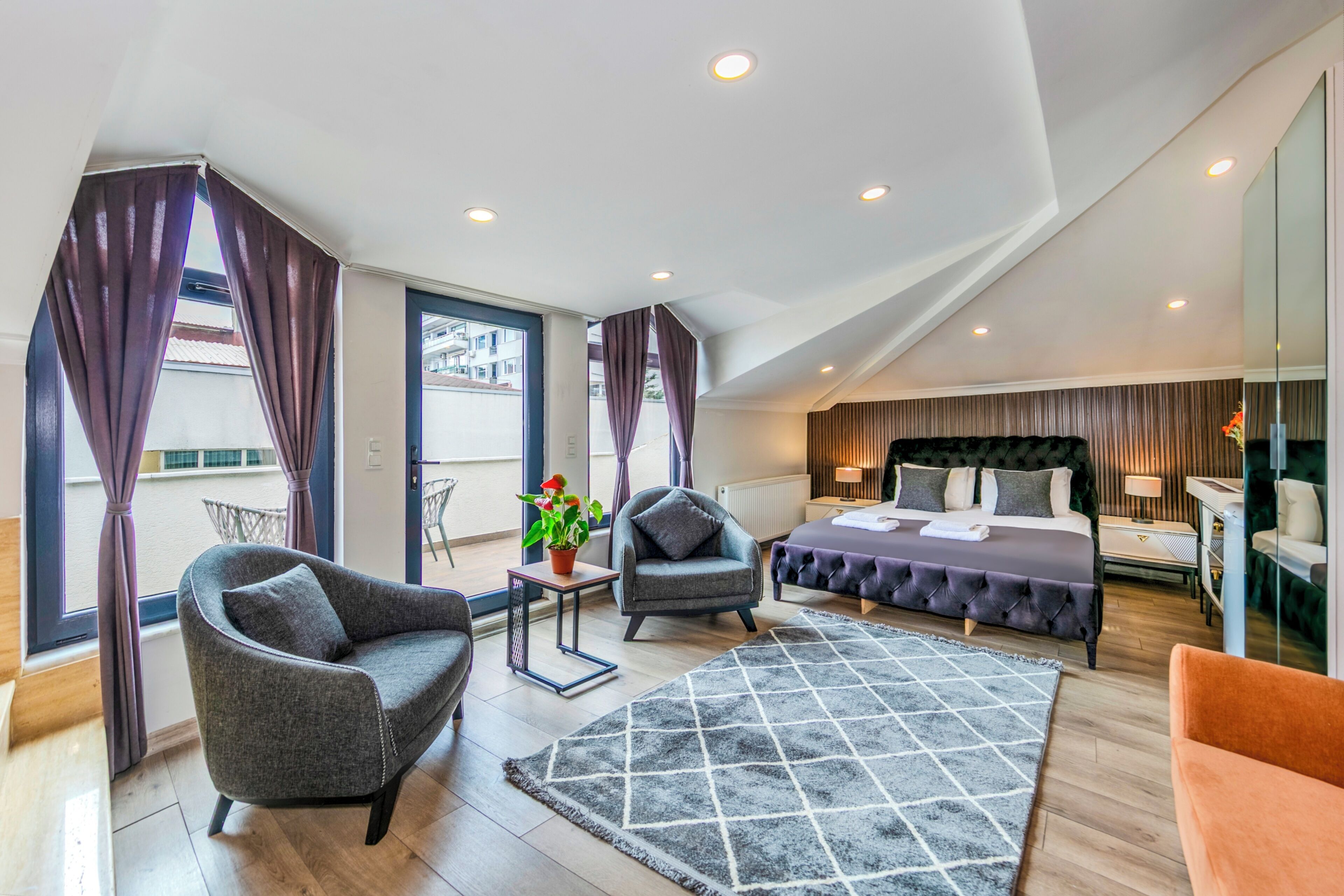 Honeymoon kamer | Lakens van Egyptisch katoen, luxe beddengoed, Select Comfort-bedden