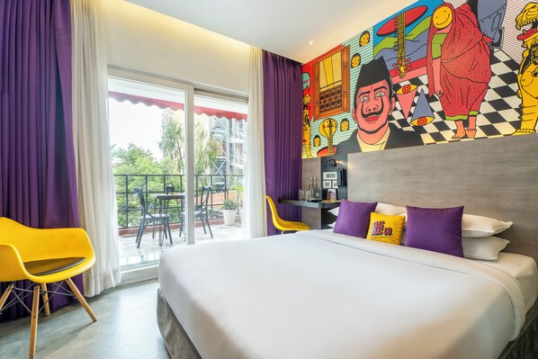 Deluxe-dobbeltværelse | Egyptiske bomuldslagner, premium-sengetøj, pengeskab på værelset