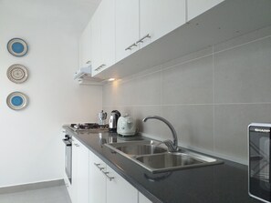 Departamento Deluxe, 2 habitaciones, cocina, junto a la playa | Cocina privada