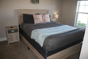 2 bedrooms, desk, iron/ironing board, travel crib