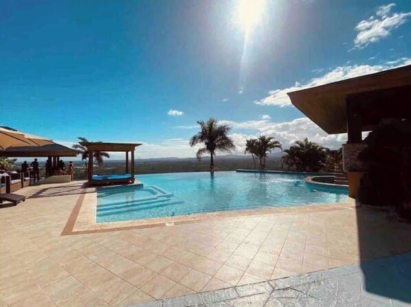 Outdoor pool, a heated pool