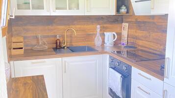 Fridge, oven, stovetop, dishwasher