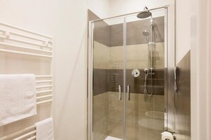 Regadera, secadora de cabello, bidet, toallas 