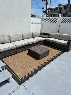 Terrace/patio - 9 Bedrooms / 6.5 Baths / Sleeps 28 / 8 Parking Spots / Pool / Steps to Beach!!! (Destin)