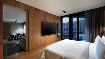 Grand suite | Lakens van Egyptisch katoen, luxe beddengoed, donsdekens