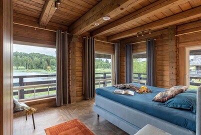 Cozy Chalet With hot tub and Sauna in Secluded Eco-village