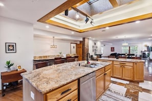Not counting our dining table, there are 9 bar side seating arrangements. No one has to stand over the sink to eat their food!  - Westside Warehouse-Hot Tub/GameRM/PoolTable & More (Cleveland)