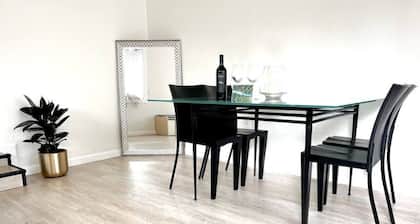 Hip and chic one bedroom apartment.