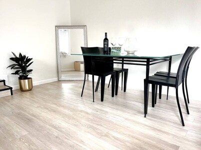 Hip and chic one bedroom apartment.