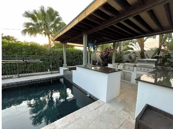 Outdoor pool, a heated pool