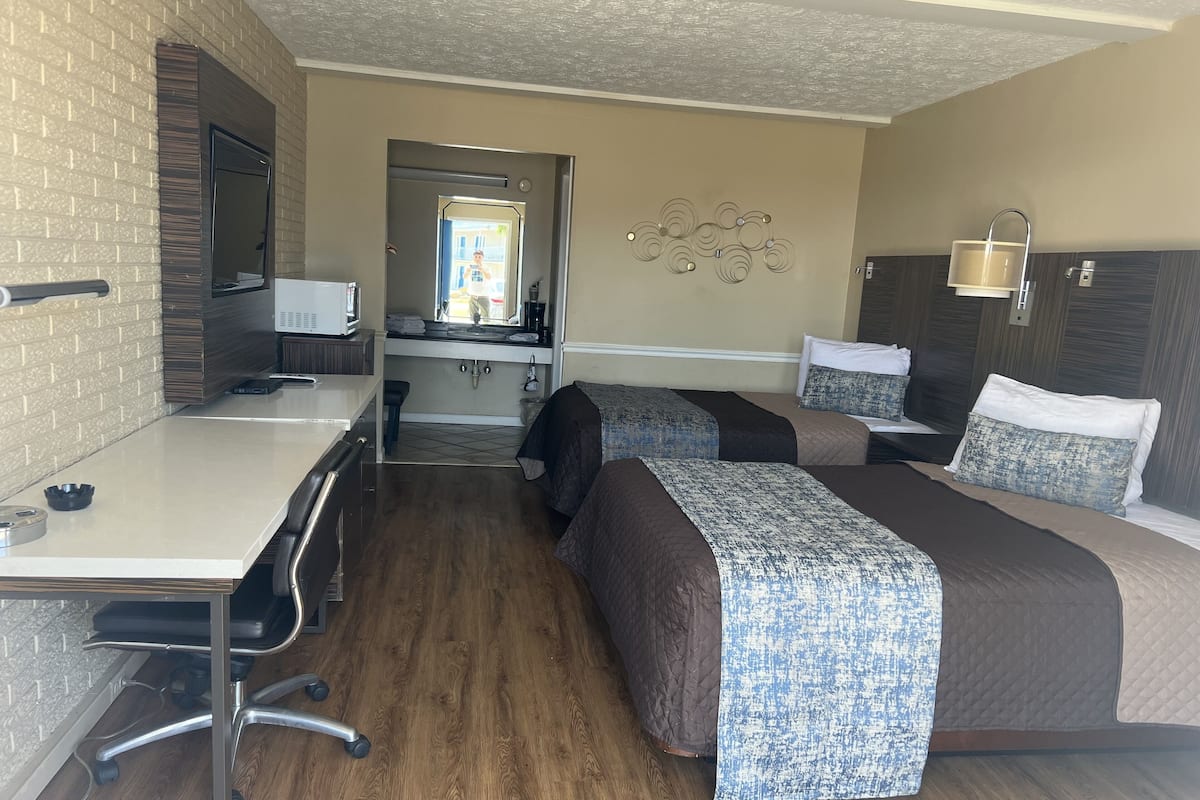 Down comforters, individually decorated, individually furnished, desk